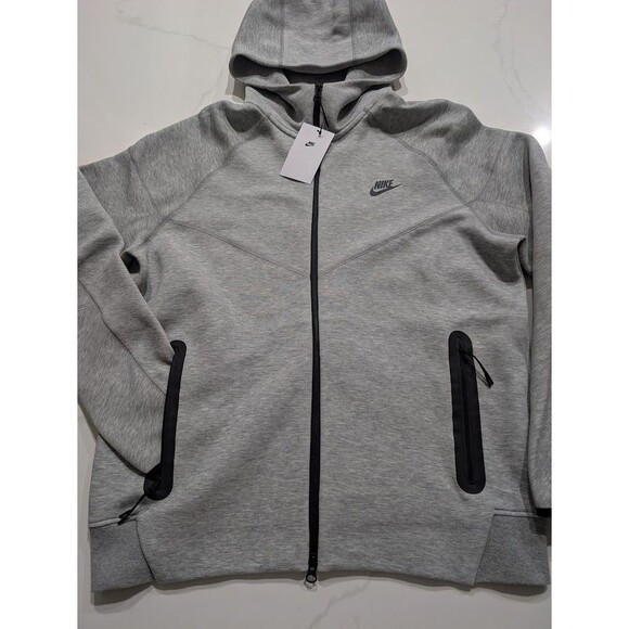 Nike Sportswear Tech Fleece Windrunner Gray Full Zip Hoodie Jacket Men’s Large - Picture 4 of 10